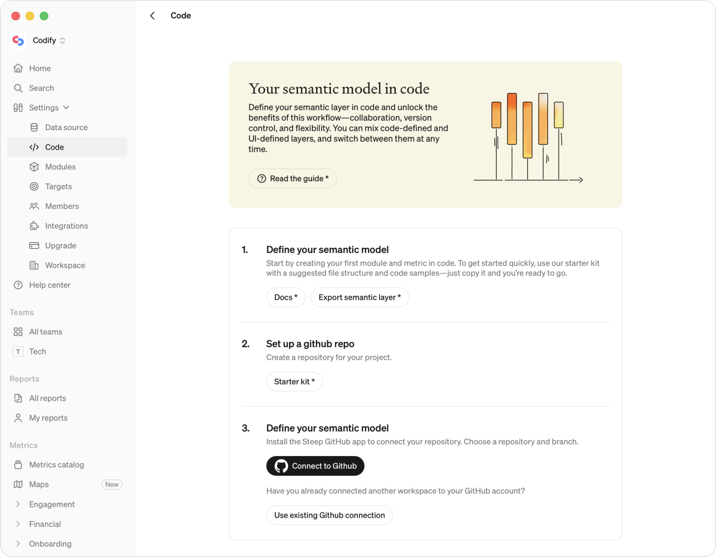 Set up GitHub connection