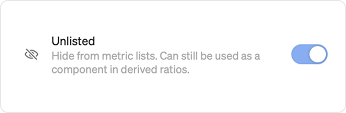 Unlisted metric