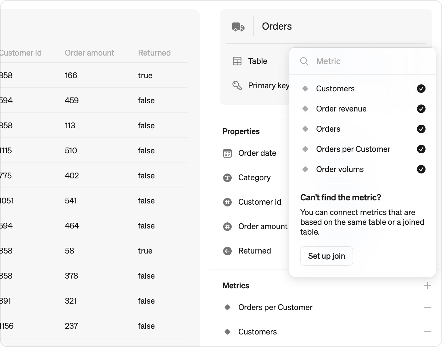 Connect metrics