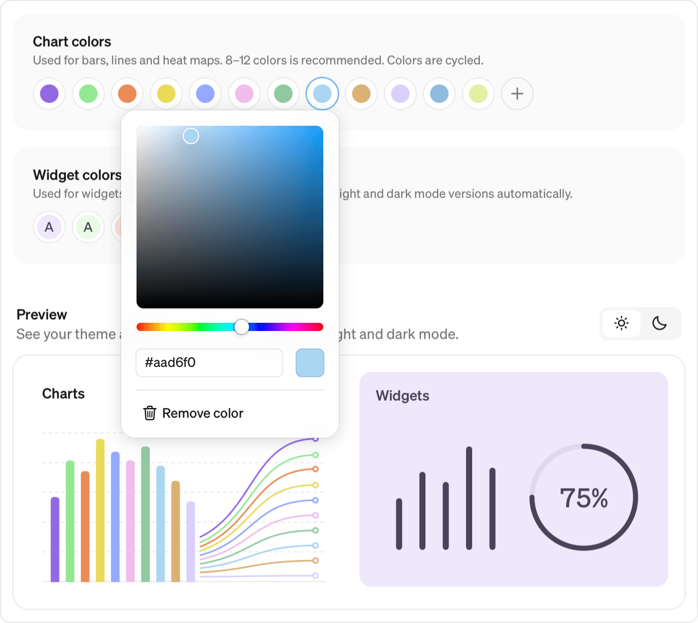 Chart colors