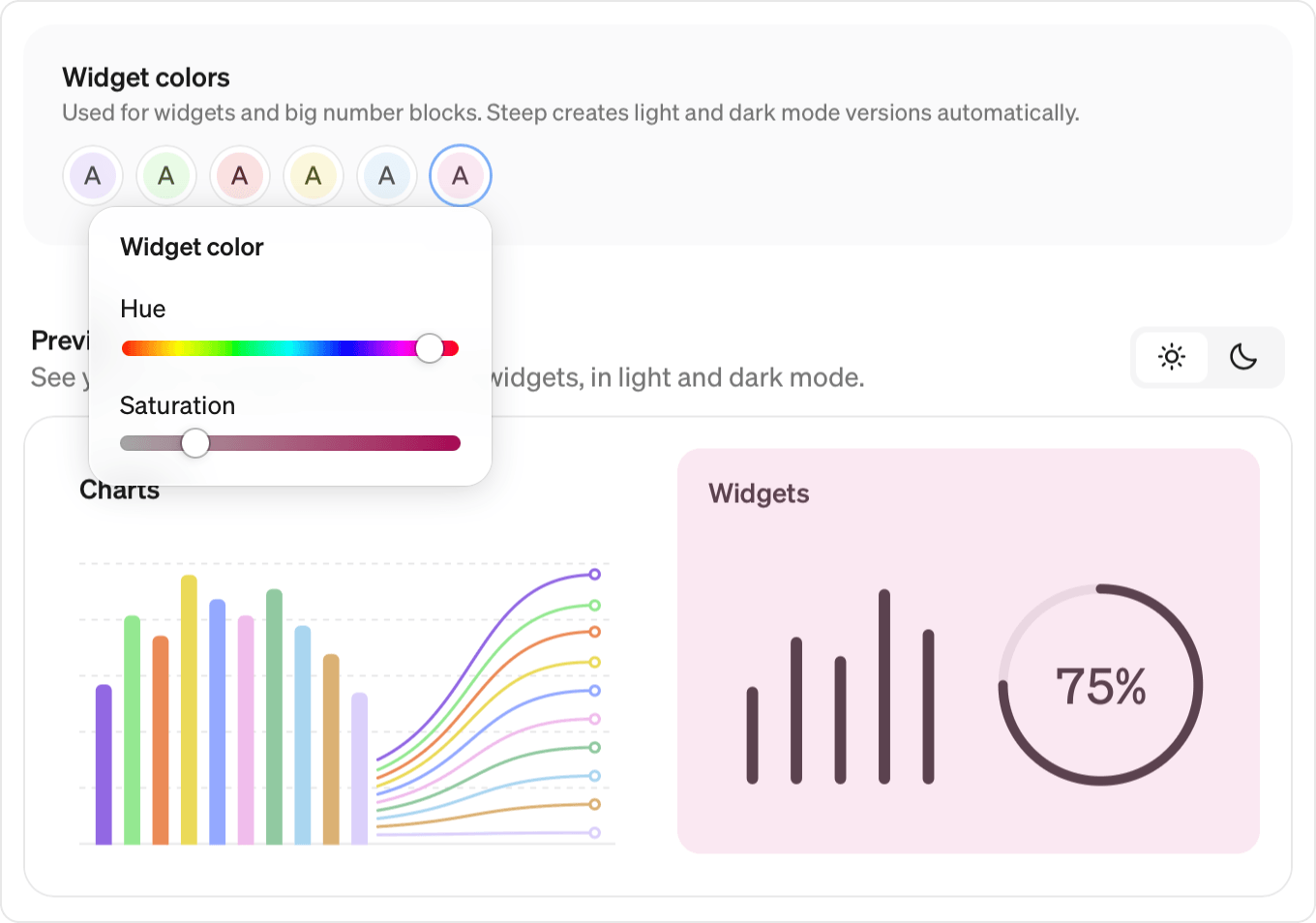 Widget colors